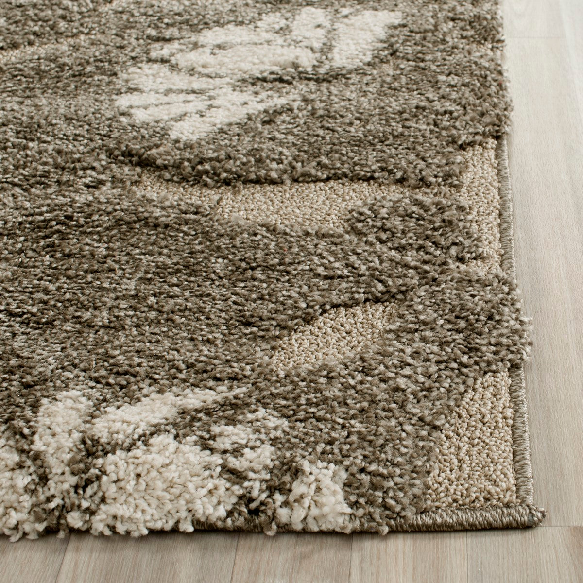 Safavieh Luxury Shag Power - Loomed Botanical Rug for Contemporary or Rustic Decor