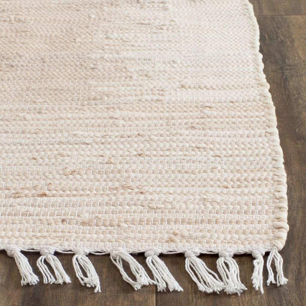 Handmade Cotton Ikat Tie-Dye Montauk Flat Weave Rug for Coastal & Contemporary Homes
