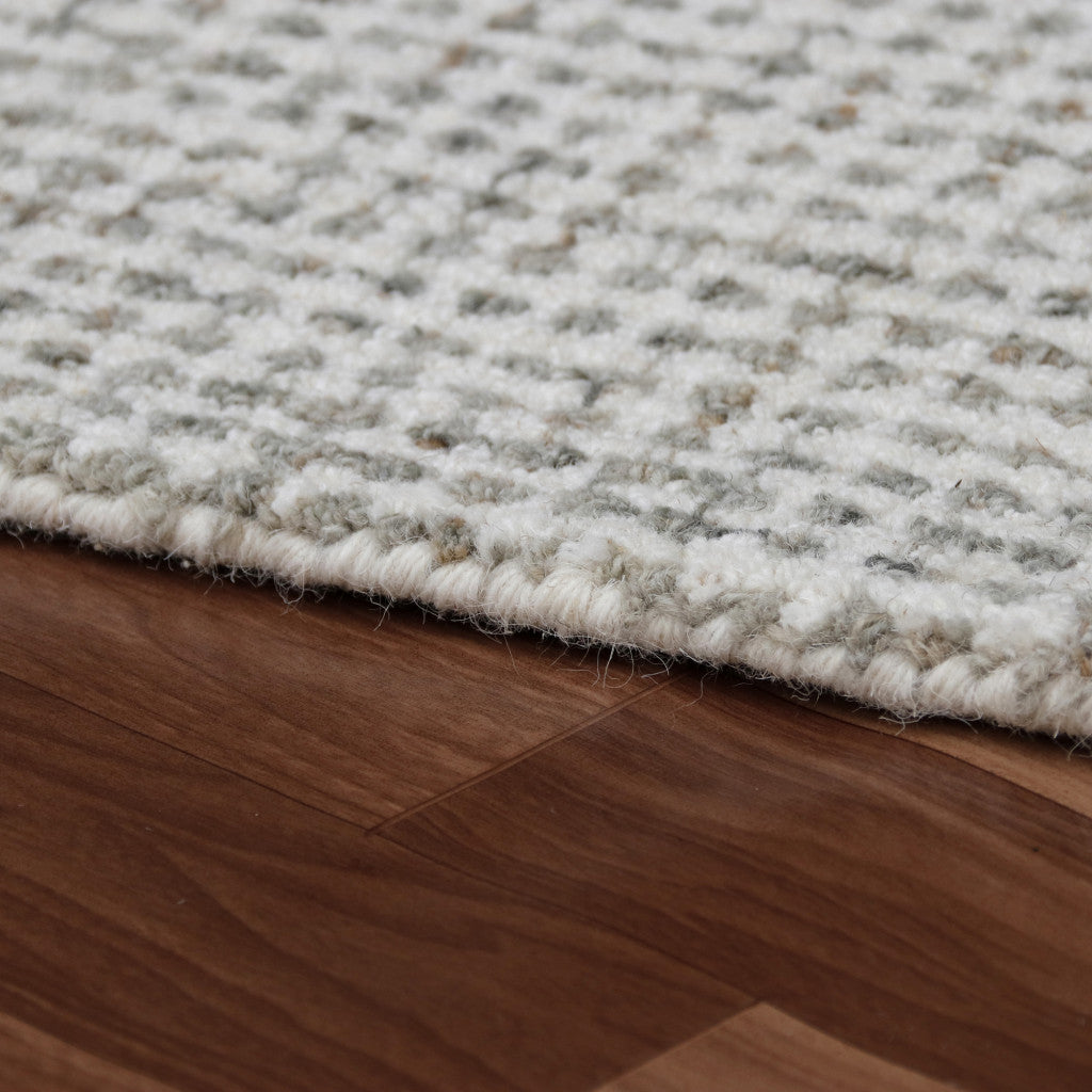 Handmade Blue and Ivory Wool Area Rug - Cozy, Stylish for Neutral Home Decor