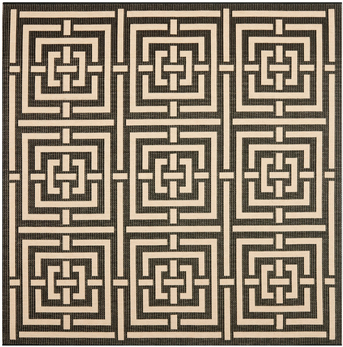 Exquisite Courtyard Indoor/Outdoor Geometric Pattern Rug - Soft, Durable and Weather-Resistant Floor Covering for Home Decor