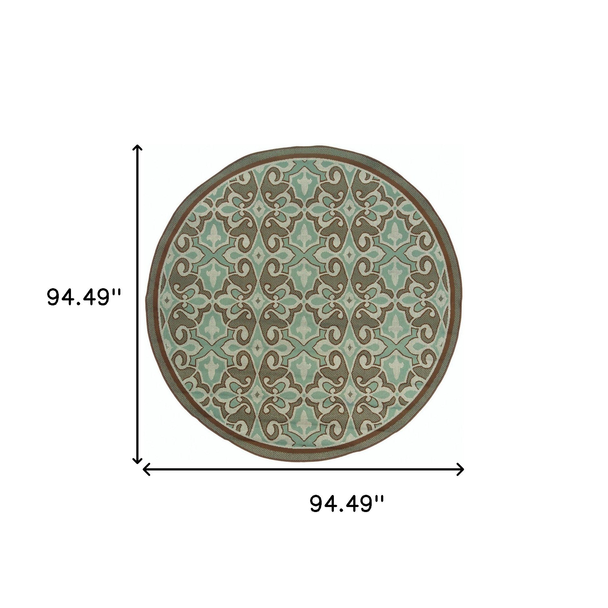 Stylish and Comfortable Blue Oriental Stain-Resistant Indoor-Outdoor Area Rug for Any Living Space
