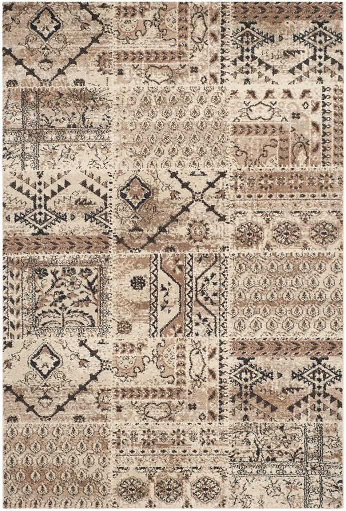 Tunisia KM Area Rug with Rustic and Relaxing Geometric Design Inspired by North African Berber Weaving Heritage