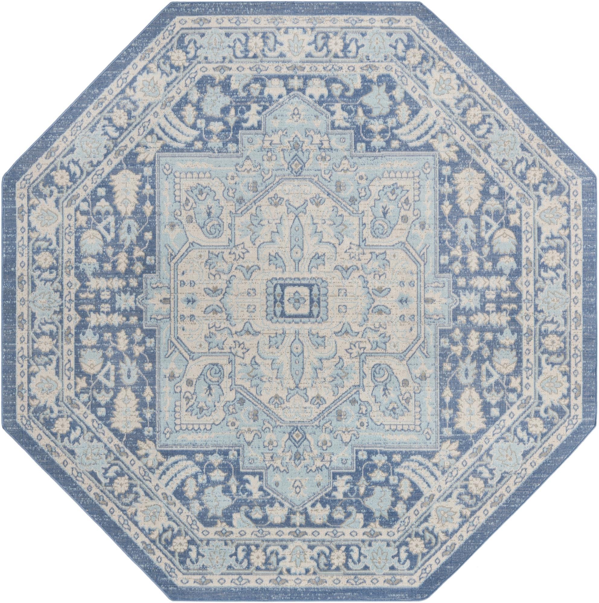 Exquisite Whitney Medallion Area Rug with Enchanting Floral Design, Durable and Easy - to - Maintain for Your Ideal Home Decor
