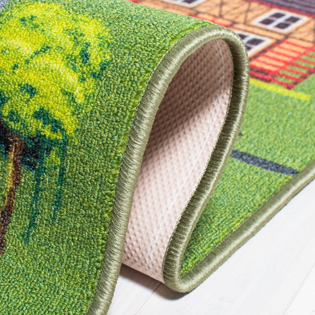 Cozy Machine-Washable Non-Slip Polyamide Rug for Kids' Playroom - Model 235