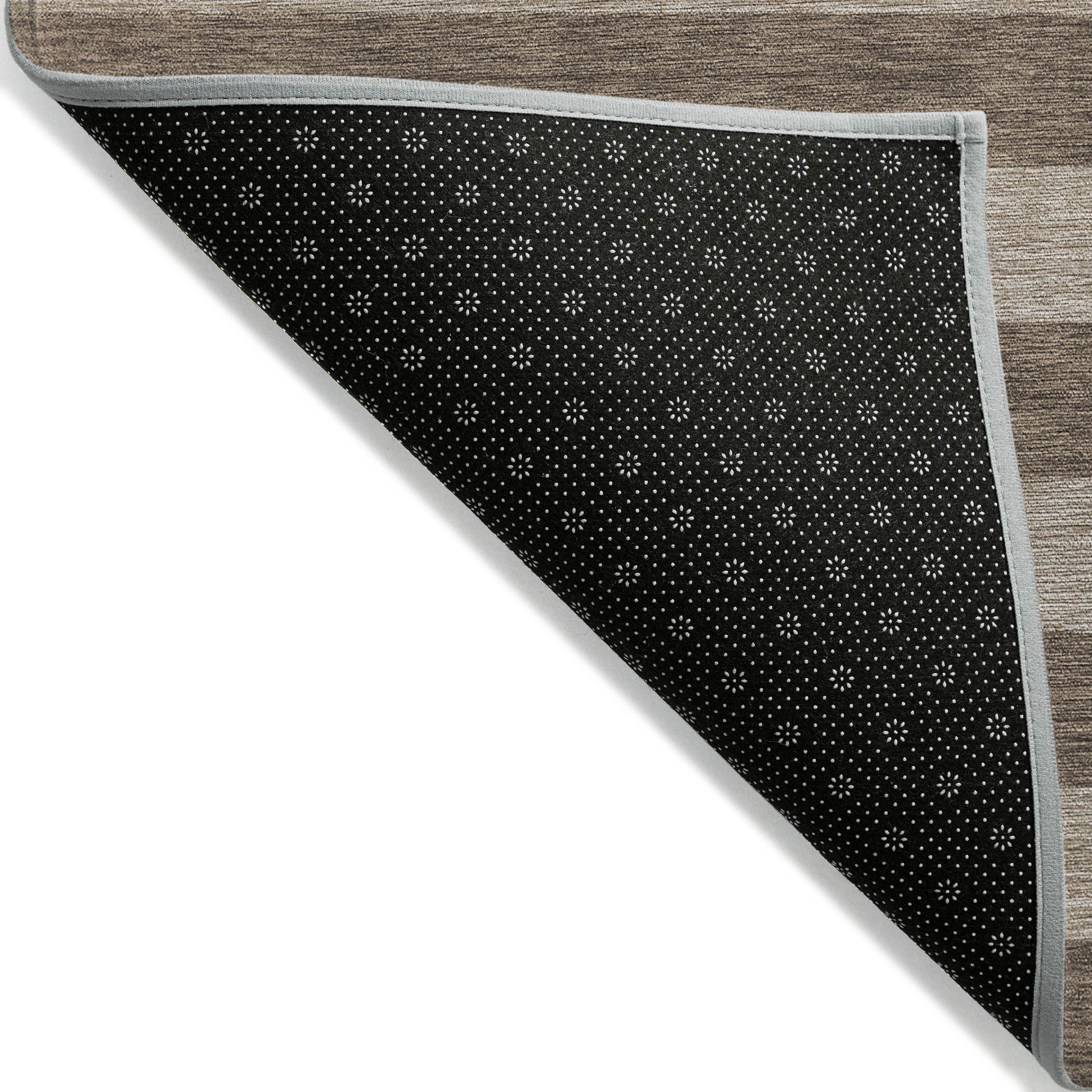 Stylish Washable and Stain - Resistant Coffee Striped Indoor - Outdoor Runner Rug