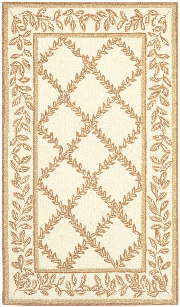 Exquisite Hand-Hooked Chelsea Rug: 100% Pure Wool Pile, Durable Cotton Backing, Timeless Designs