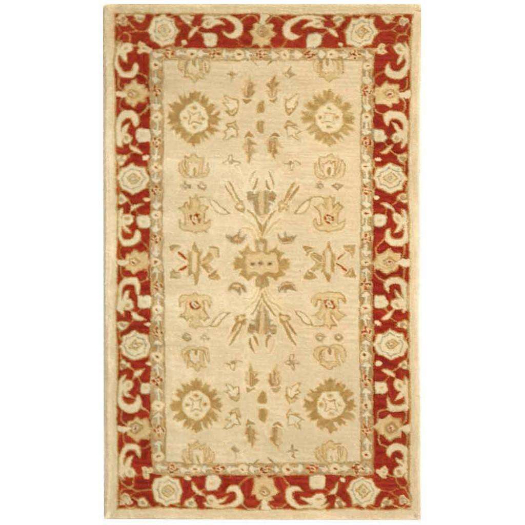 Exquisite Anatolia Collection Handmade Wool Rug - A Luxurious and Authentic 19th Century Decorative Floor Covering with Thick Pile