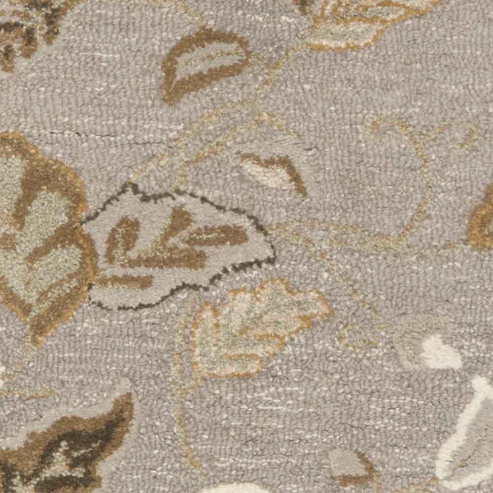 High - Quality Artisan Hand - Tufted Martha Autumn Woods Rug Featuring a Stunning Vivid Floral Motif in Warm Autumnal Tones