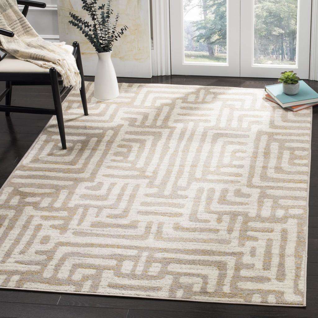 Safavieh Amsterdam AMS106 Luxury Power - Loomed Polypropylene Pile Rug for Elegant Home Decorative Design