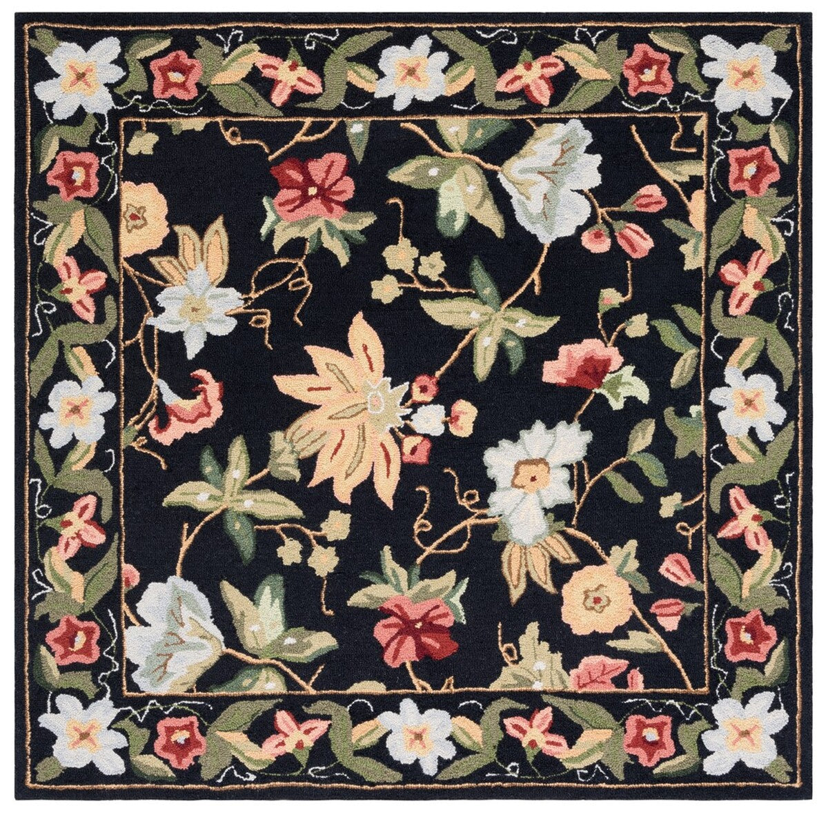 Exquisite Hand-Hooked Luxury Rug - Hk311 with Sumptuous Pure Virgin Wool Pile and Sturdy Cotton Backing for Enduring Elegance