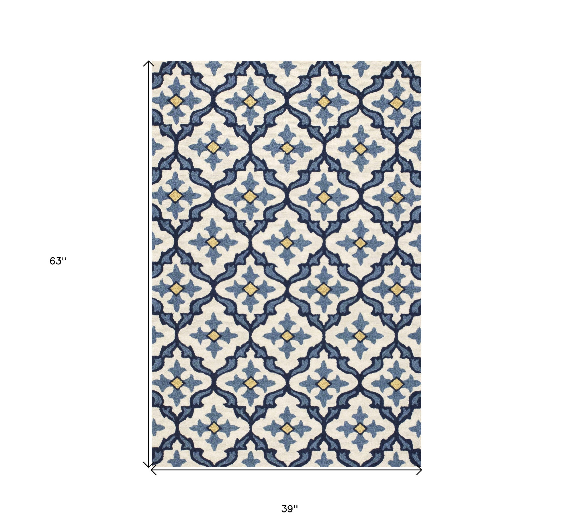 Stylish and Elegant Blue and Ivory Moroccan Handmade Outdoor and Indoor Area Rugs for Decorating Your Living Spaces