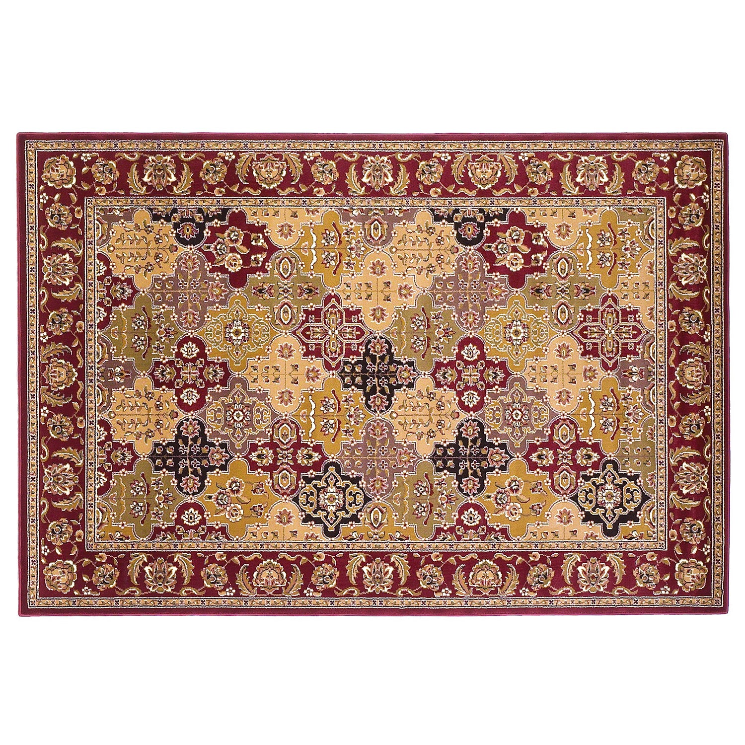 Elegant Machine - Woven Red Area Rug for Cozy and Durable Living Spaces