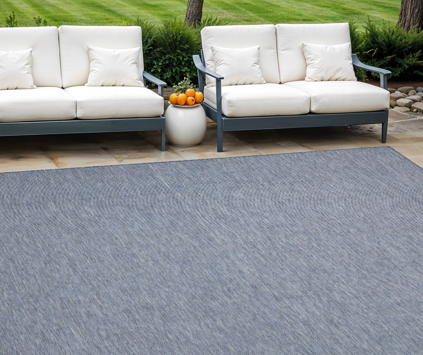 Stylish 9' x 12' Navy Blue Area Rug - Durable & Low - maintenance for Indoor/Outdoor Use