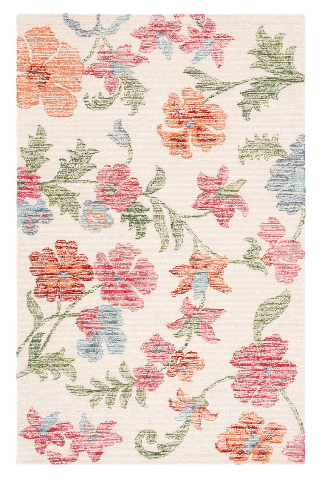 Exquisite Jardin Hand - Tufted 100% Wool Pile Area Rug with Country and Floral Design for Creating Cozy and Elegant Living Spaces