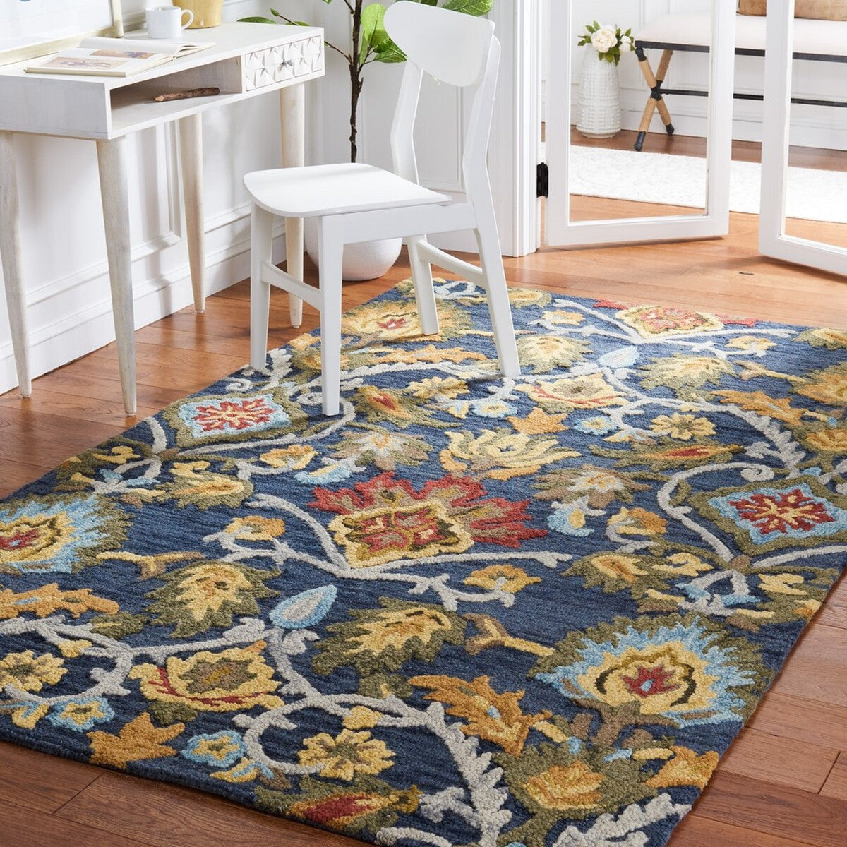 Luxurious 12mm Pile Hand - Tufted Indian Wool Rug for Elegant Home Decor