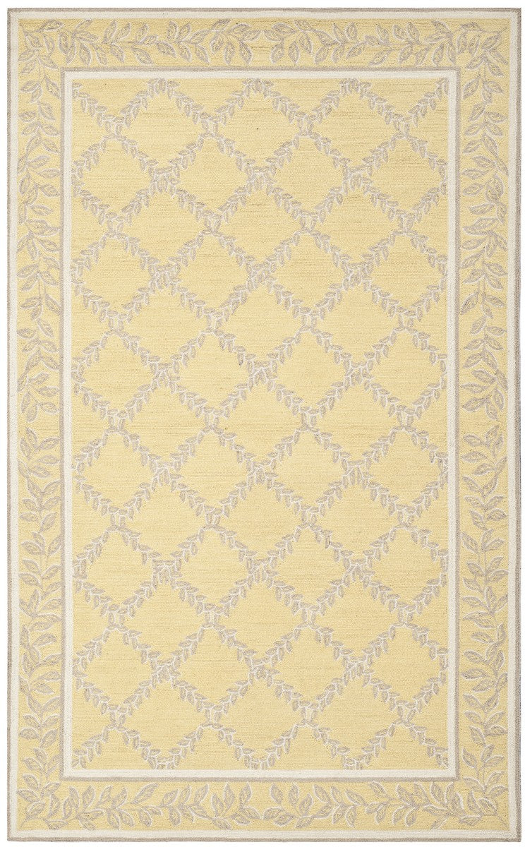 Luxurious Hand-Hooked Wool Pile Area Rug - Exquisite Artisan Craftsmanship for Sophisticated Home Decor