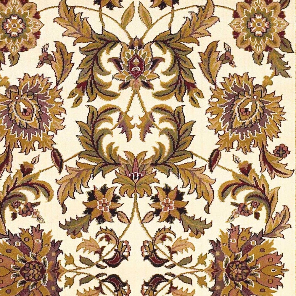 Exquisite Ivory and Red Classic Style Kashan Area Rug - A Stunning Piece of Art for Your Home Decor