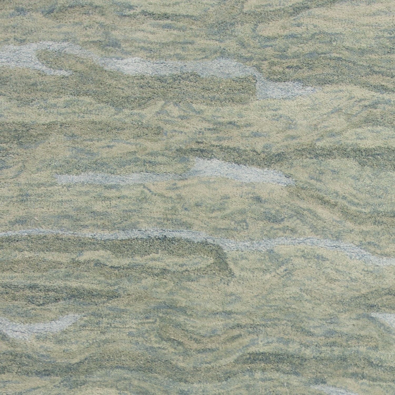 Exquisite Hand-Tufted Wool Area Rug with Viscose Highlights for Creating a Tranquil and Peaceful Home Environment