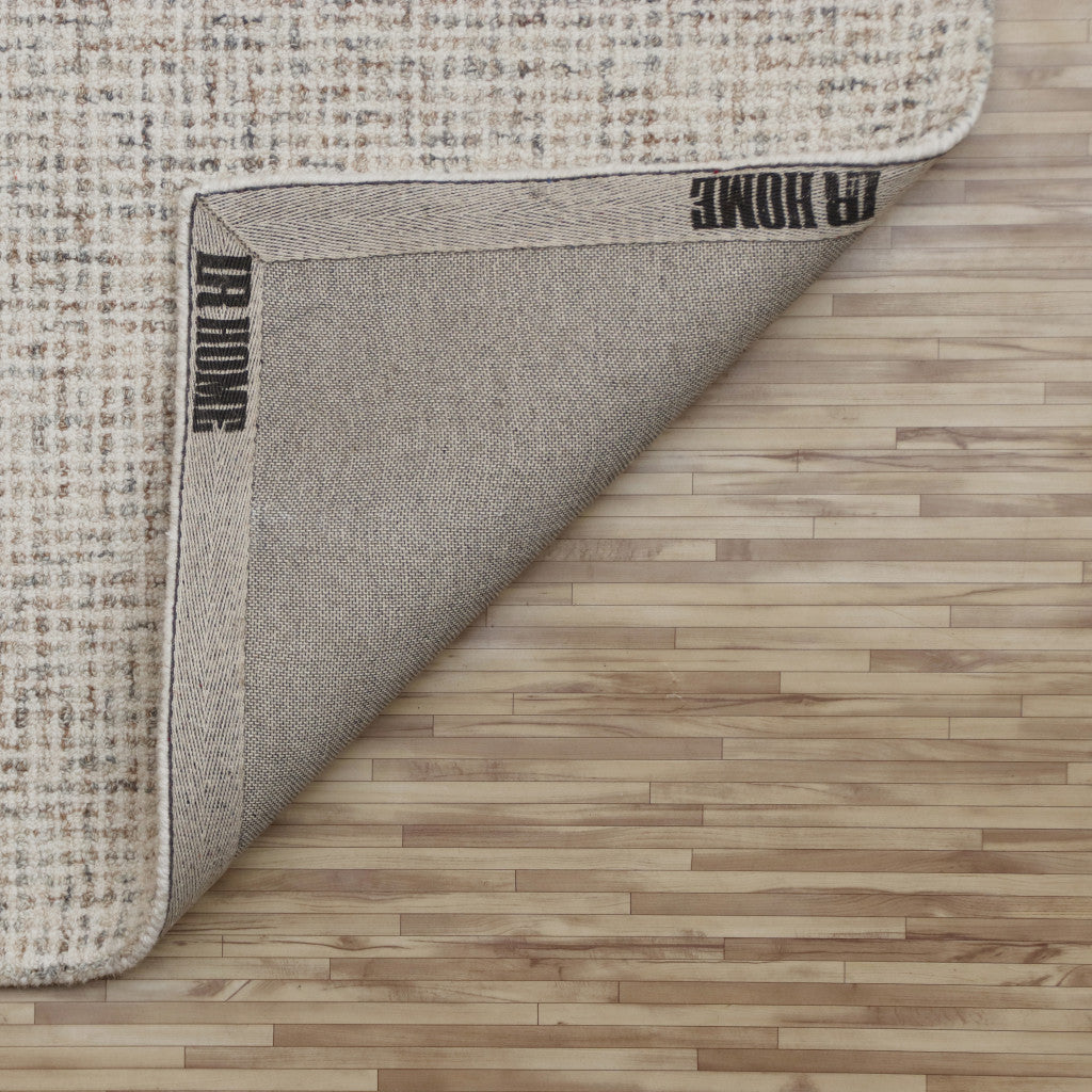 Handmade Blue and Ivory Wool Area Rug - Cozy, Stylish for Neutral Home Decor