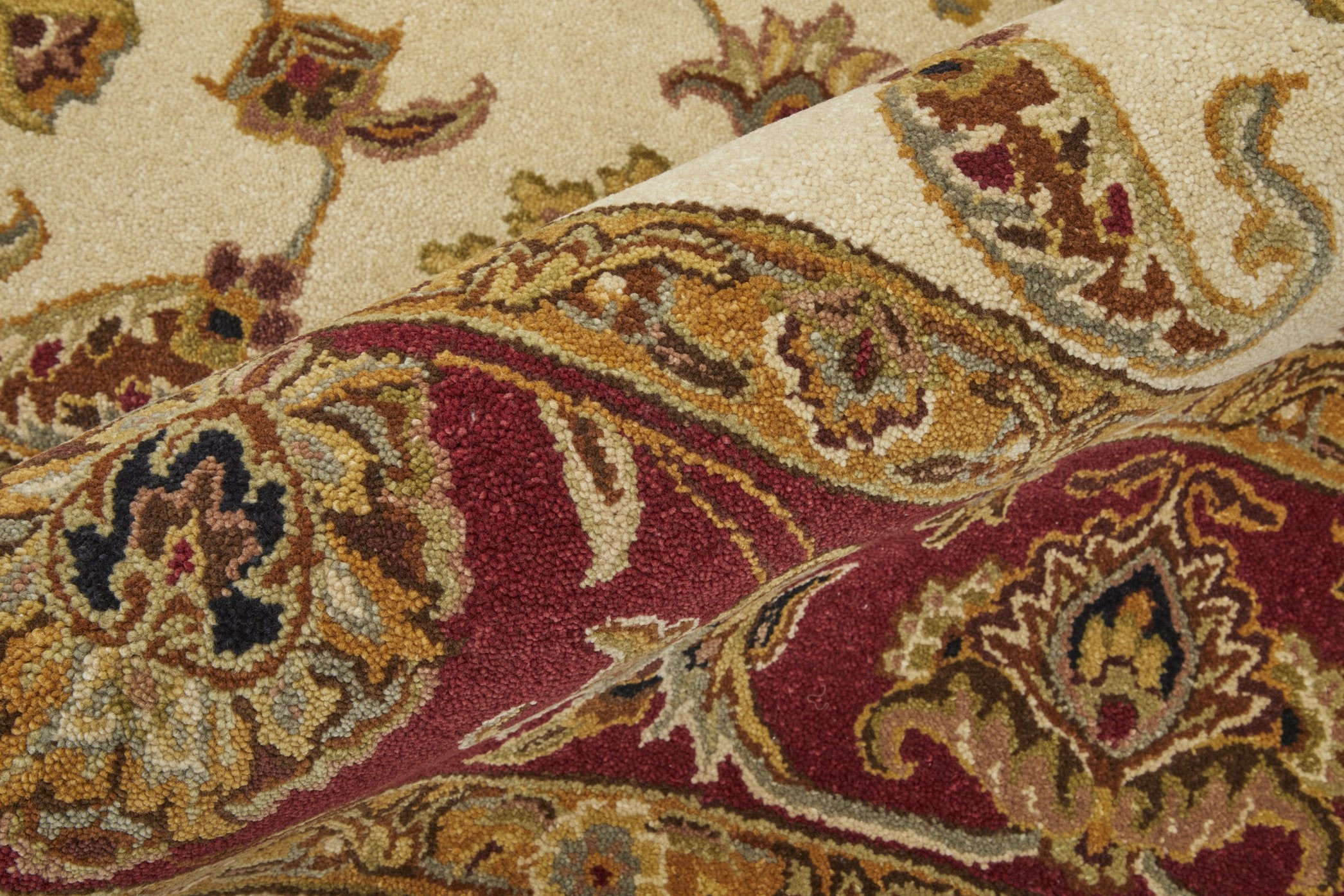 Durable and Stain-Resistant Hand Tufted Wool Oriental Area Rug by Wagner - Ideal for High-Traffic Areas in Your Home