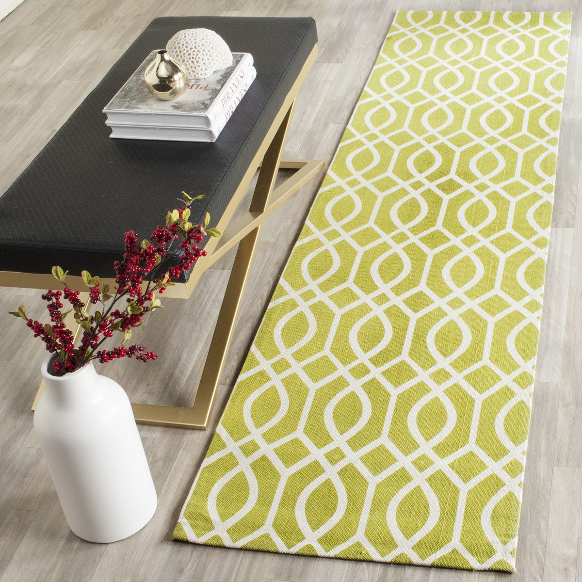 Artisan-Crafted Cedar Cotton Pile Hand-Loomed Rectangle Rug for Modern Homes