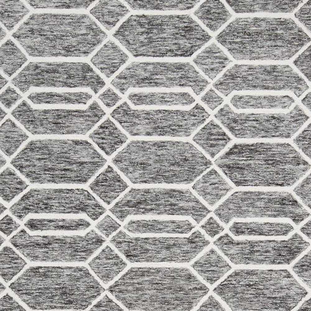 Handmade Stain-Resistant Geometric Wool Area Rug with Stylish Design for Creating Cozy Living Spaces