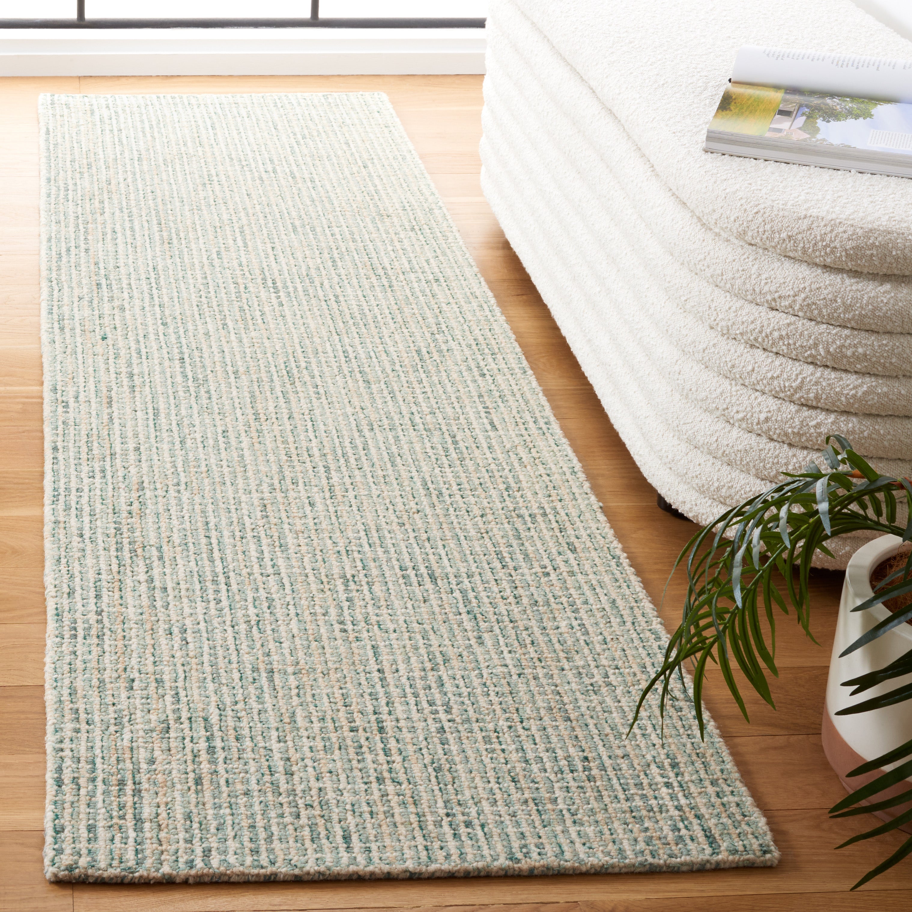 Abstract Hand-Tufted Luxury Wool Blend Modern Square Area Rug - Ideal for Any Interior Decor