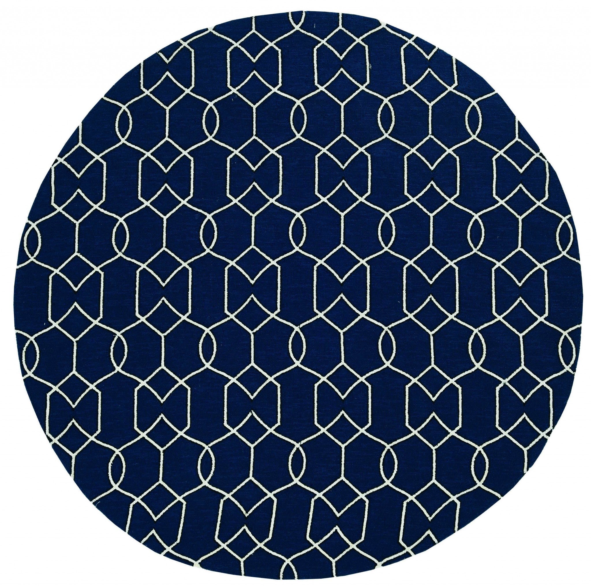 Stylish Outdoor and Indoor Decor - Elegant Navy Blue Moroccan Patterned Area Rug for Sophisticated Living Spaces