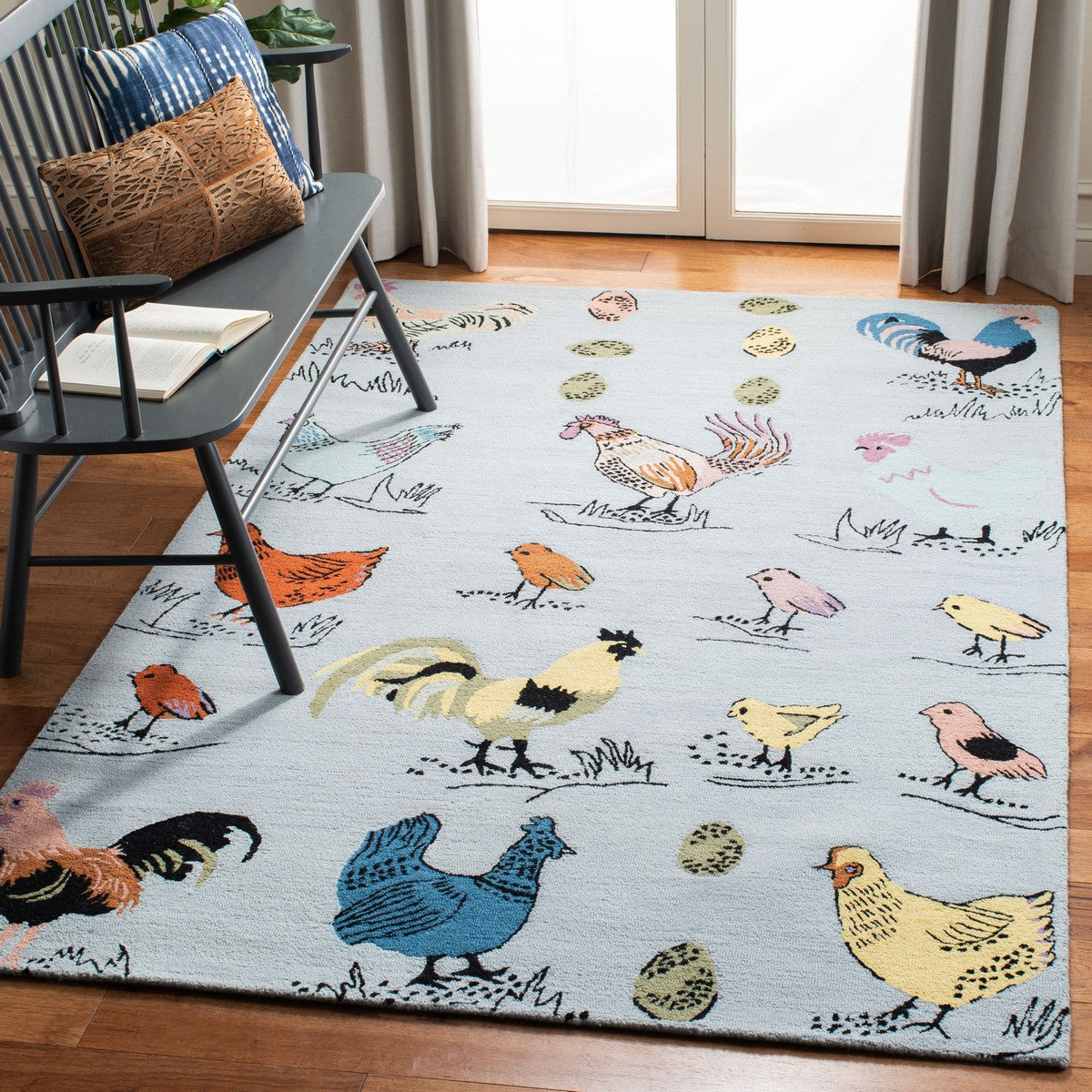 Exquisite Novelty Contemporary Hand-Tufted Wool Pile Floor Rug for a Sumptuous and Elegant Home Decor