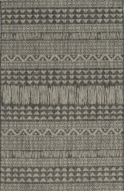Stylish Charcoal Southwestern Rectangle Indoor-Outdoor Area Rug for Any Space