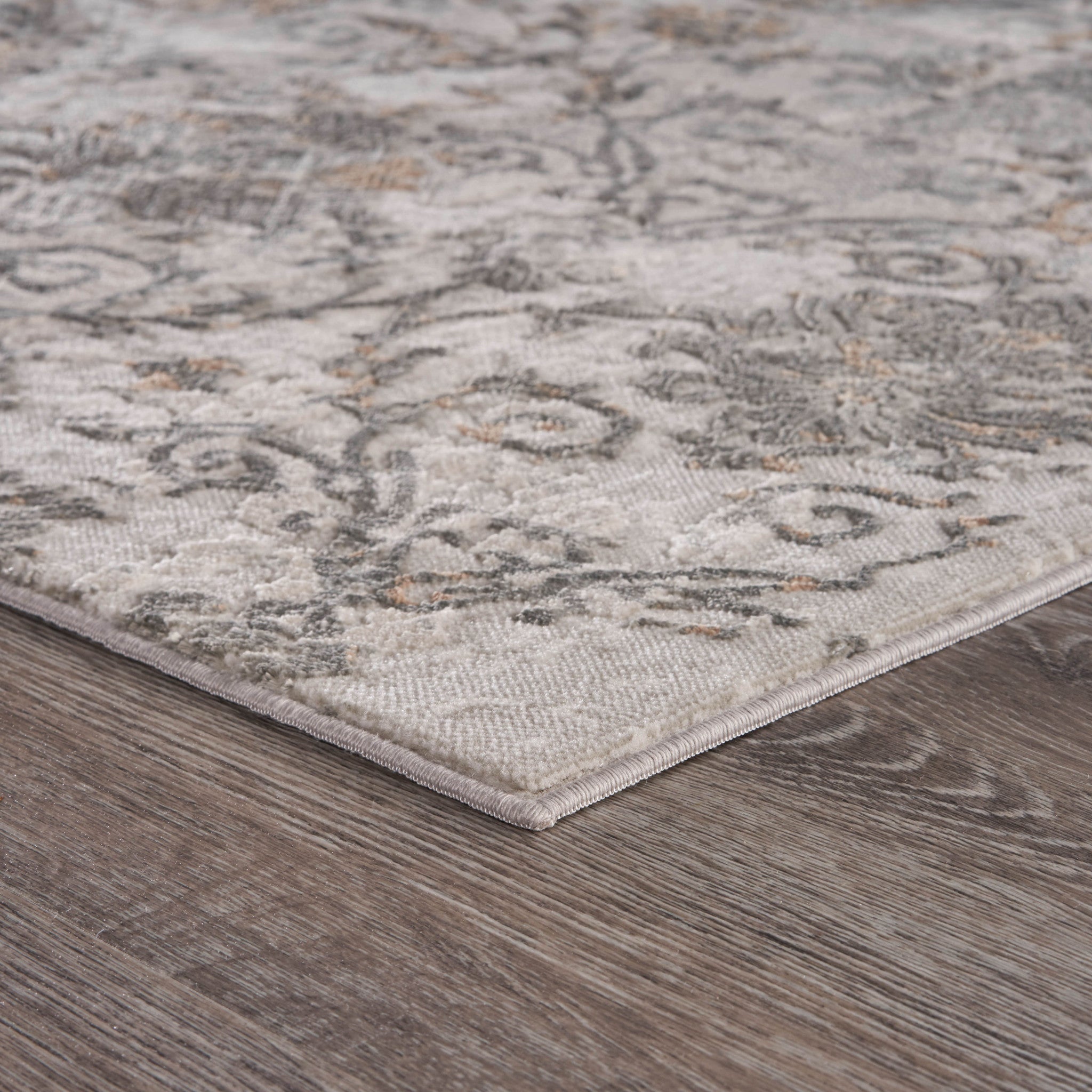 5' x 8' Cream Abstract Distressed Runner Rug: Effortlessly Enhance Home Decor with Warmth and Style