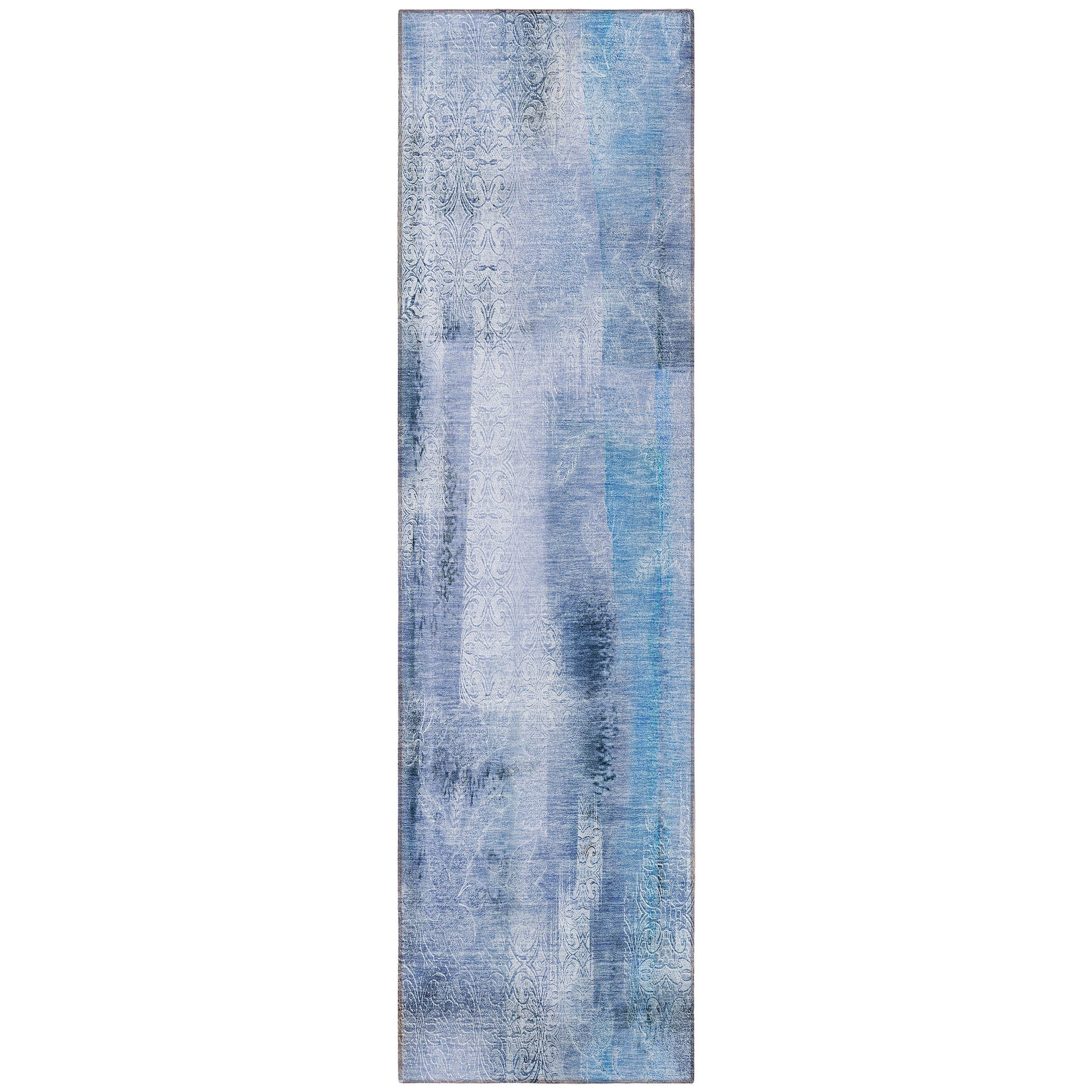Stylish Washable, Stain-Resistant Non-Skid Purple Runner Rug for Indoor & Outdoor Use
