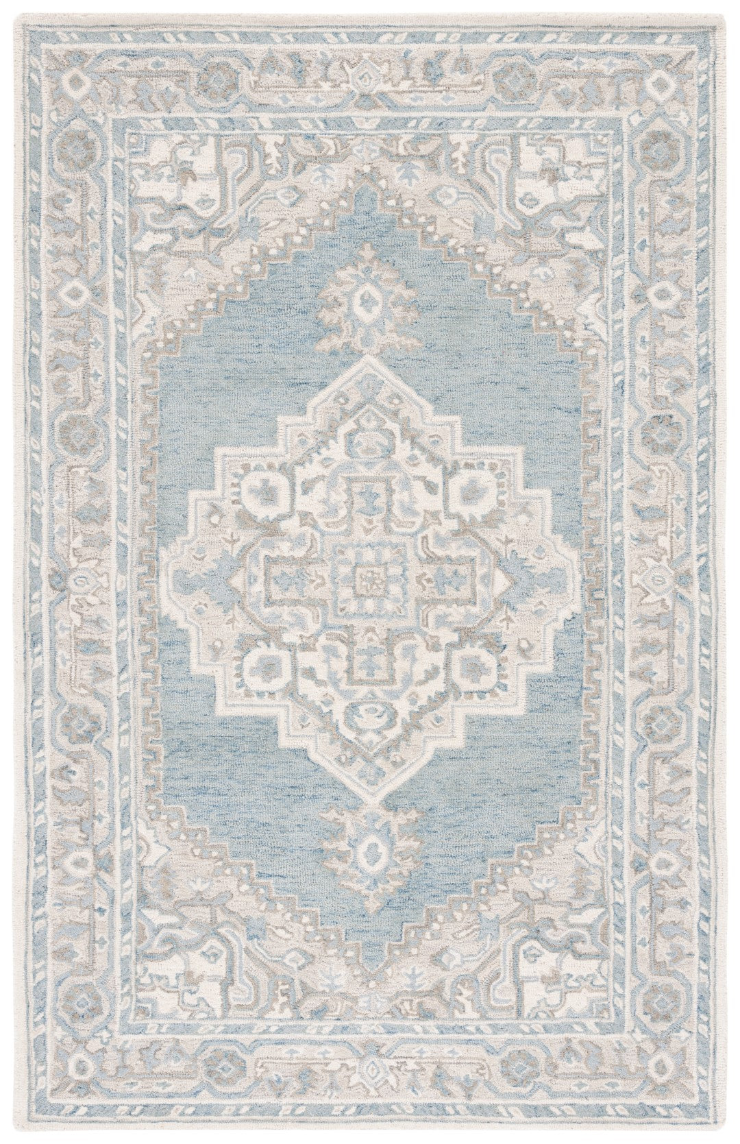 Luxurious Hand - Tufted Wool and Cotton Floor Rug with Latex Backing, an Exquisite Home Accent Imported from India