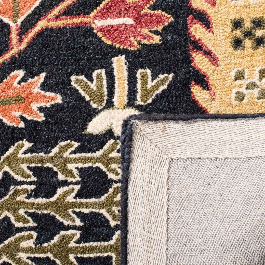 India-Made Luxurious Hand-Tufted Wool Pile Rectangle Area Rug with Soft Cotton Backing