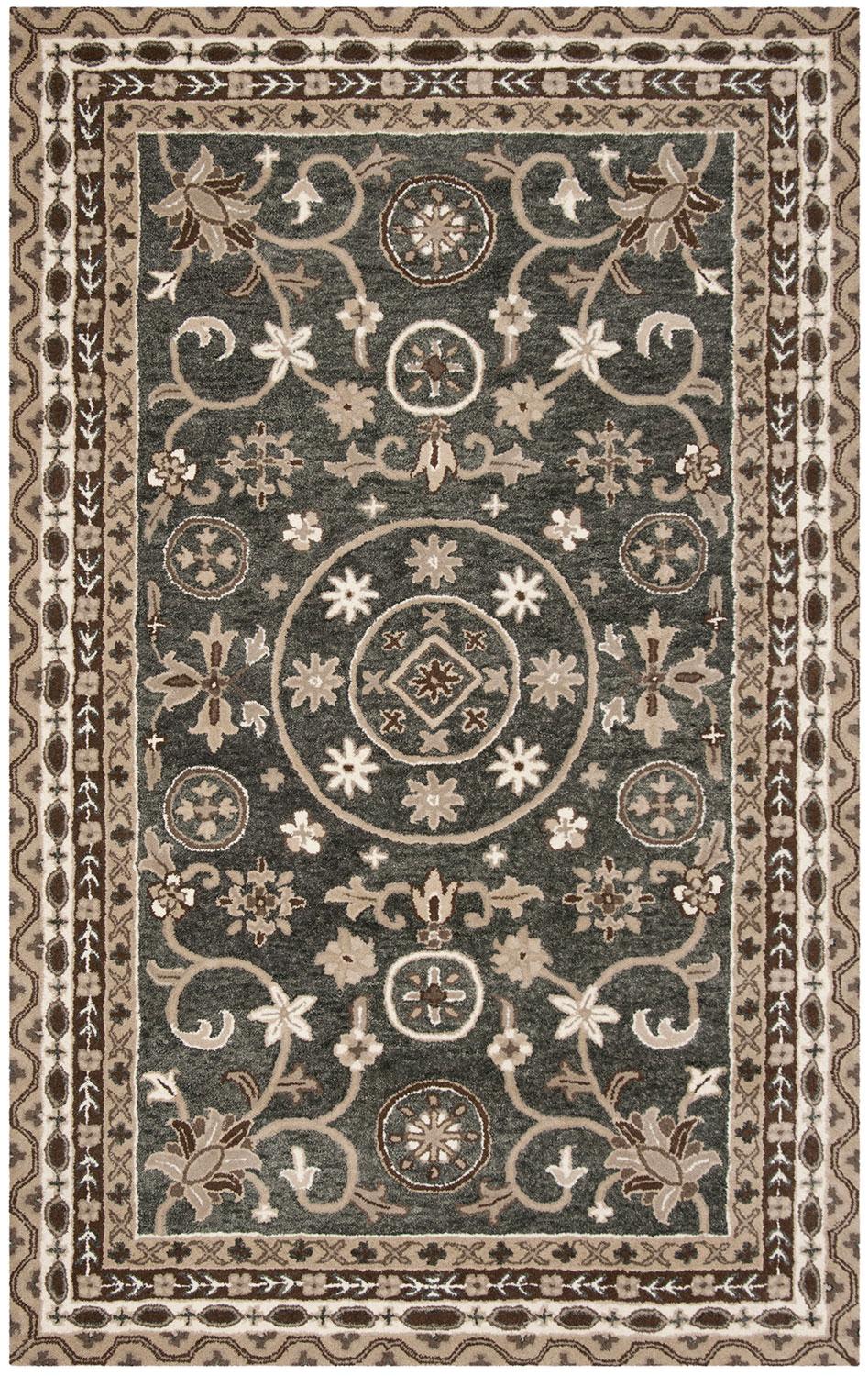 Bella Hand-Tufted Luxury Pure Wool Floor Rug - A Distinctive Global Design Combining Tribal Patterns and Contemporary Artistic Elements