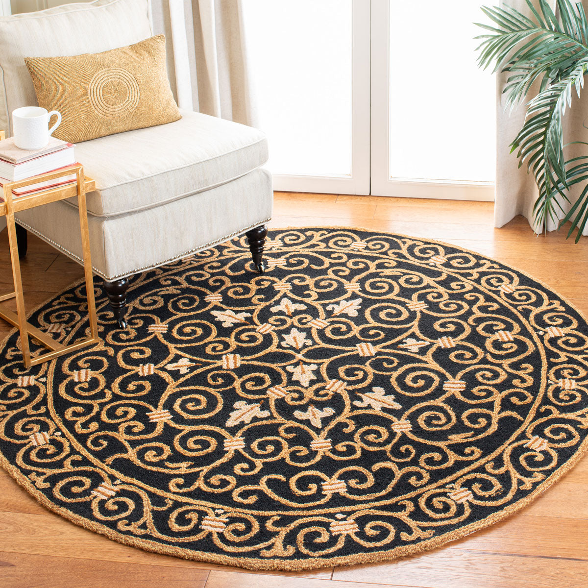 Exquisite American Country Style Chelsea Hand-Hooked Wool Pile Floor Rug for Enduring Elegance