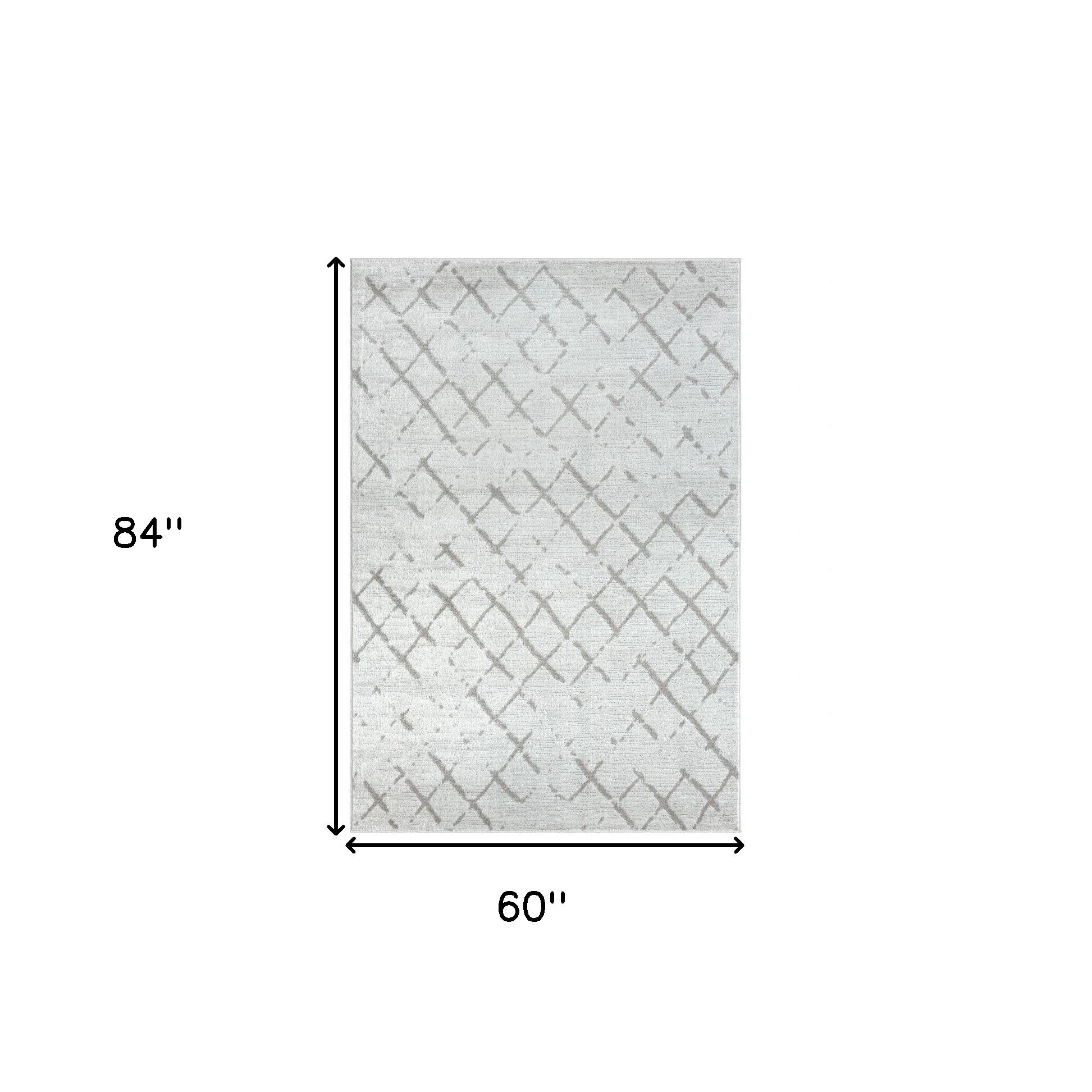 Exquisite Turkish Cream Geometric Area Rug for Creating a Cozy and Timeless Home Decor Atmosphere