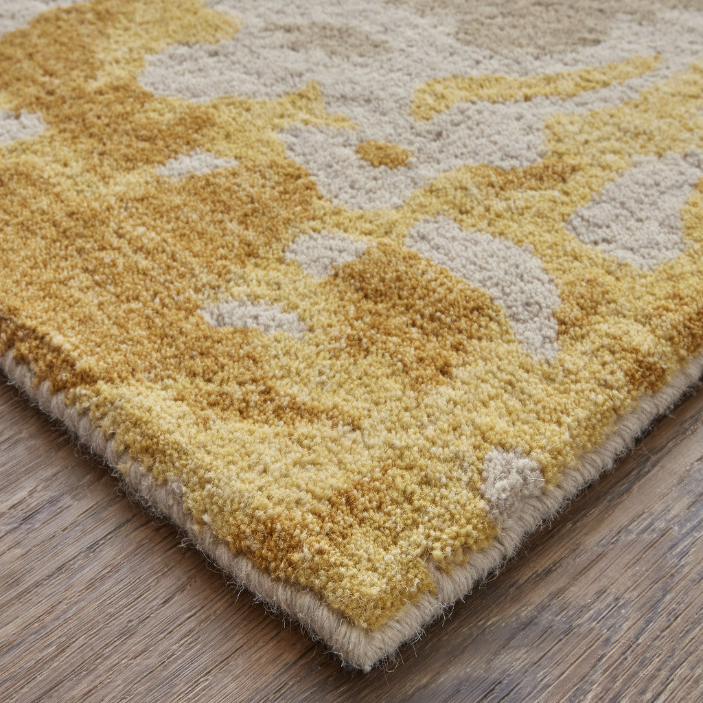 Stain-Resistant Handmade Wool Abstract Area Rug for Stylish, Kid-Friendly Rooms
