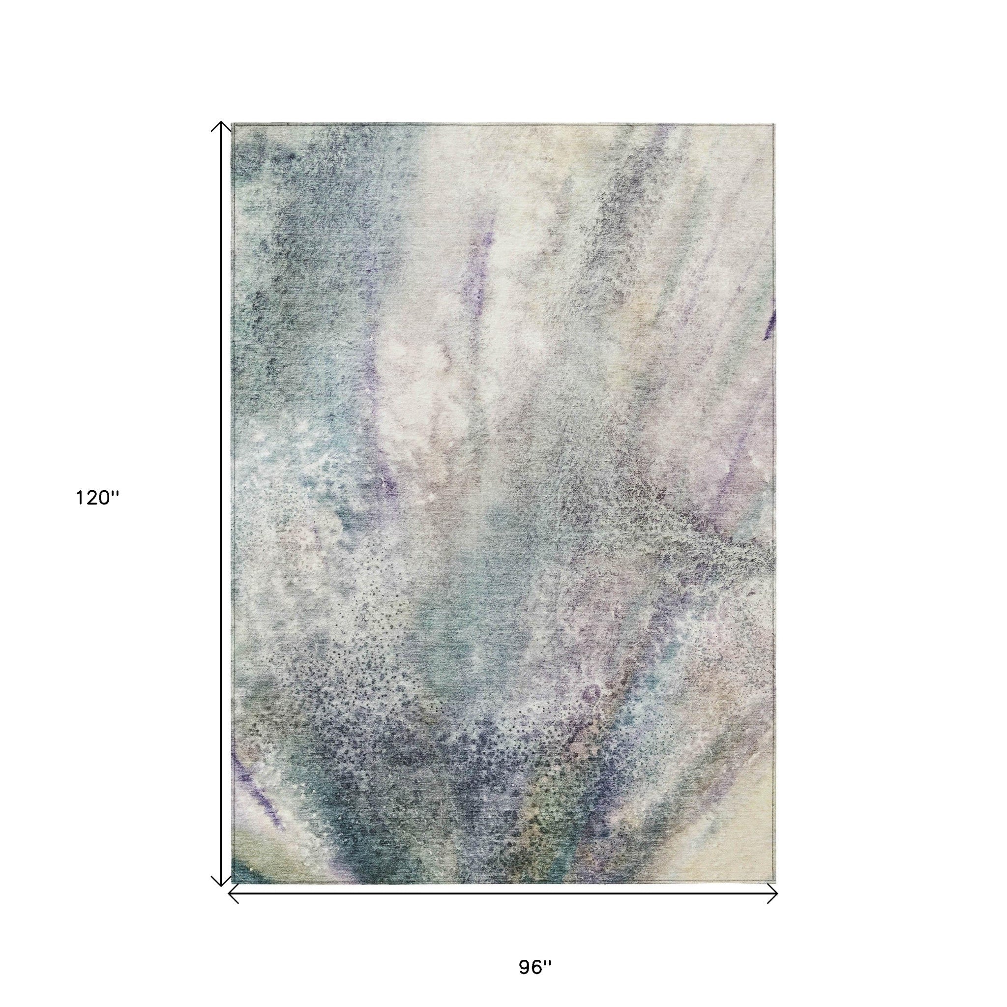 Stain-Resistant, Non-Skid Washable Outdoor Runner Rug with Stylish Abstract Design for Homes