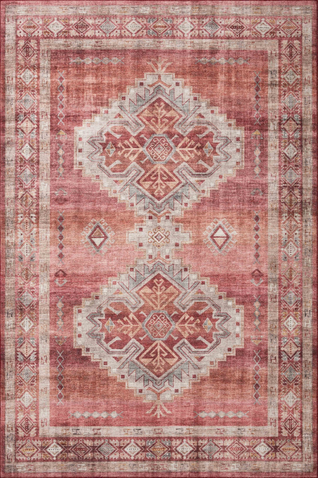 Heidi Brand Exquisite Power-Loomed Polyester Traditional Floor Rug Featuring a Timeless and Elegant Medallion Design and Distinctive Texture