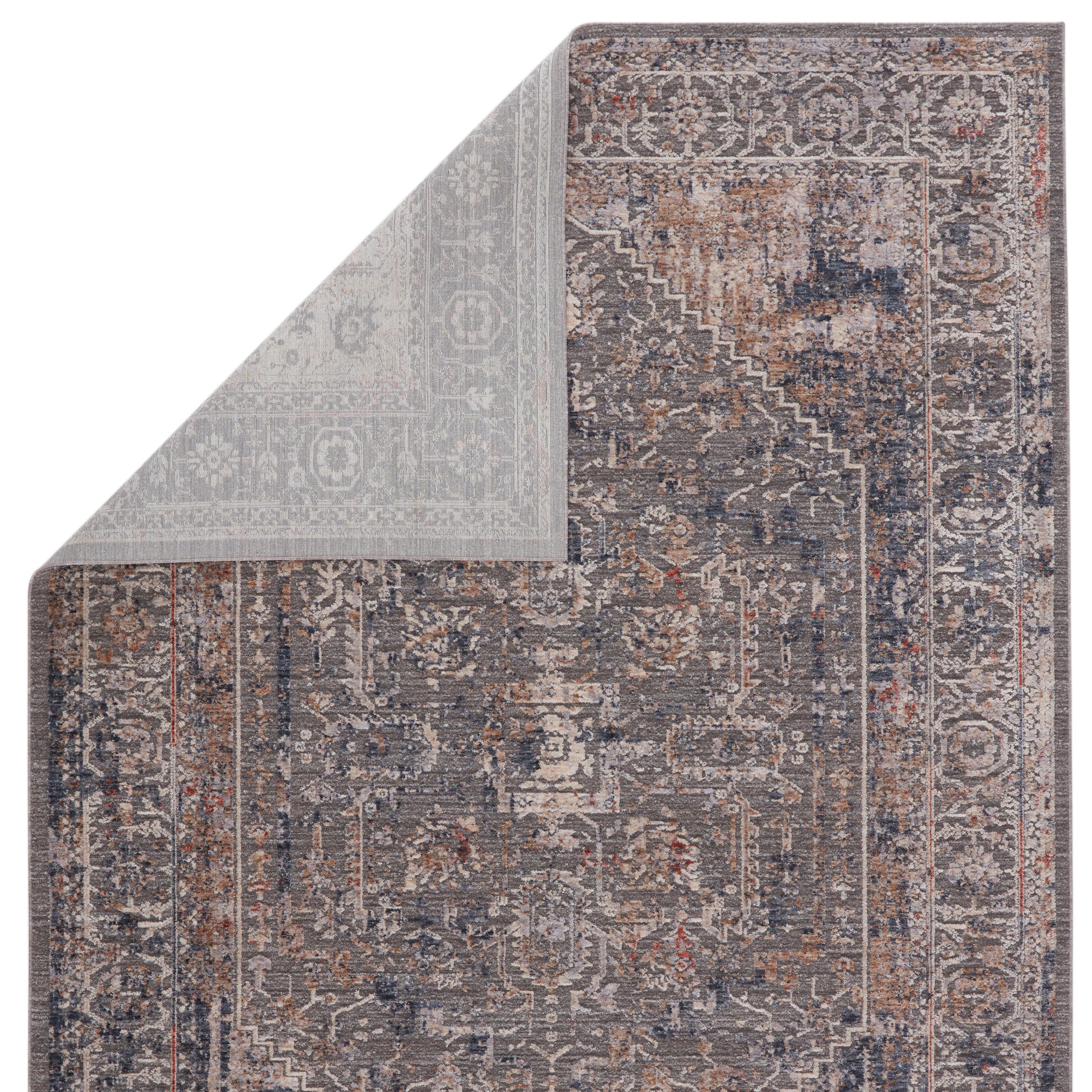 Raveen Valle Area Rug - Durable, Stain-Resistant 100% Polyester with Vintage Medallion Design