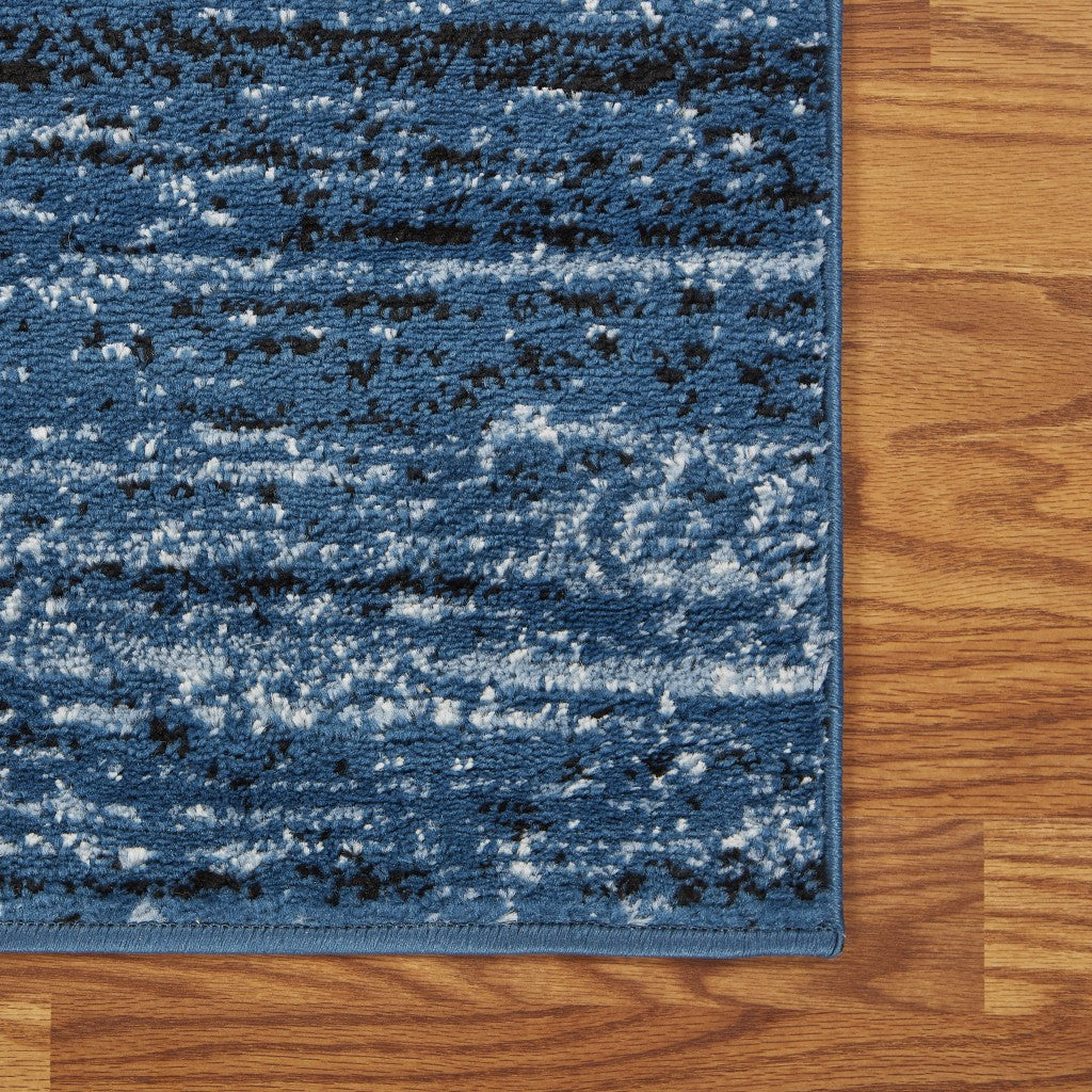 Stunning Blue Abstract Ocean-Style Indoor Area Rug - Enhance Your Living Space with Vibrant Colors and Long-Lasting Stain Resistance