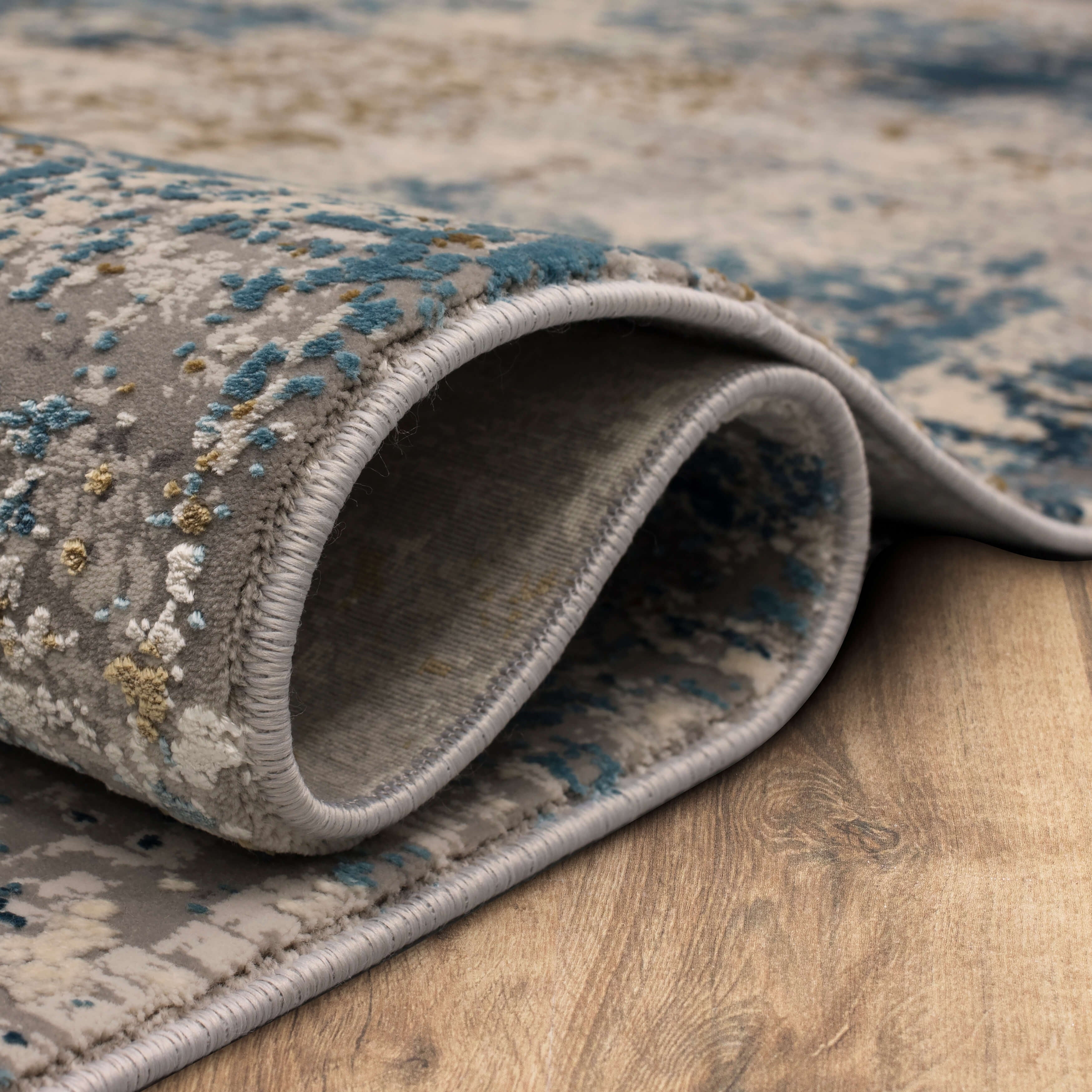 Karastan Tryst Modern Abstract Area Rug - Luxurious Rayon Blend, Distressed Look, Easy Care