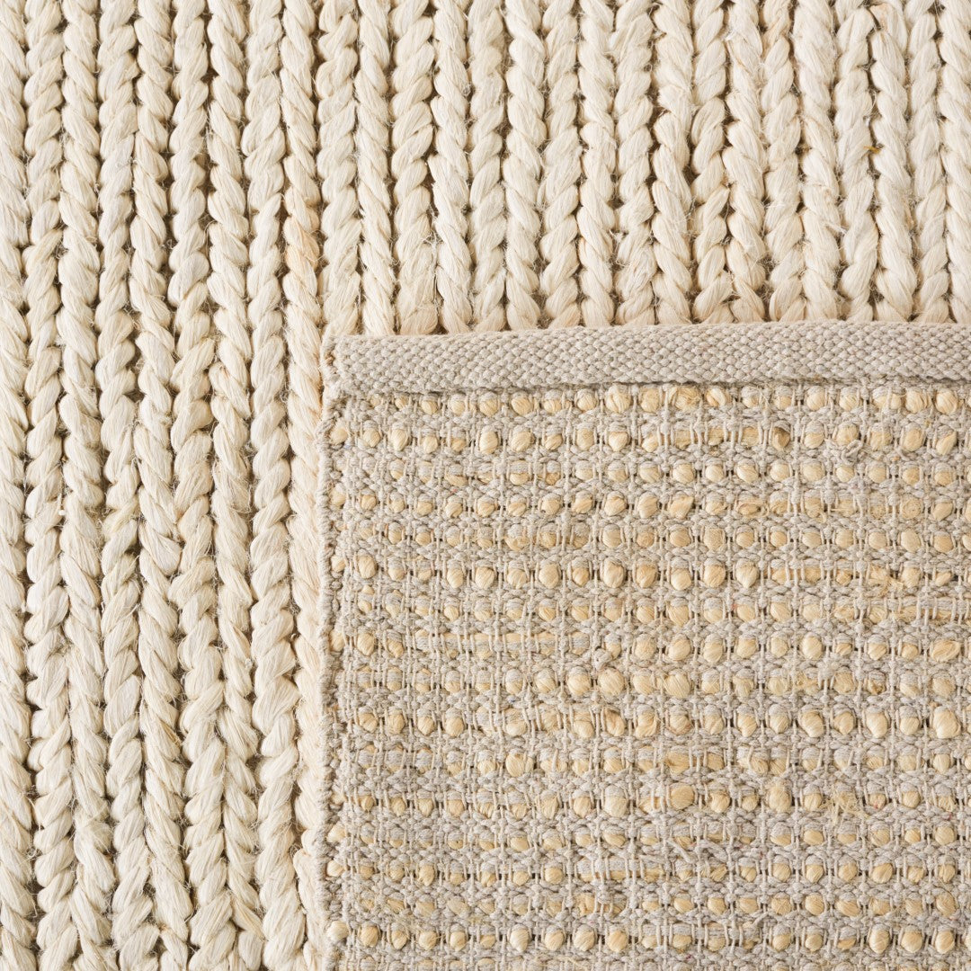 Eco-Friendly Hand-Knotted Jute and Cotton Rug for Natural Home Decor