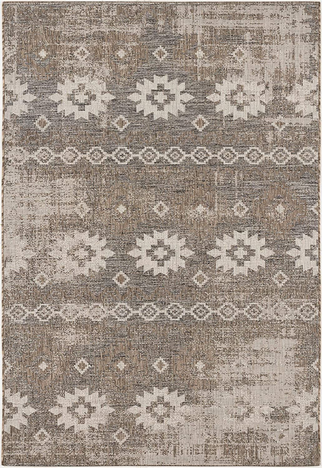 Cozy Contemporary Gray and Ivory Ikat Runner Rug for a Welcoming Home