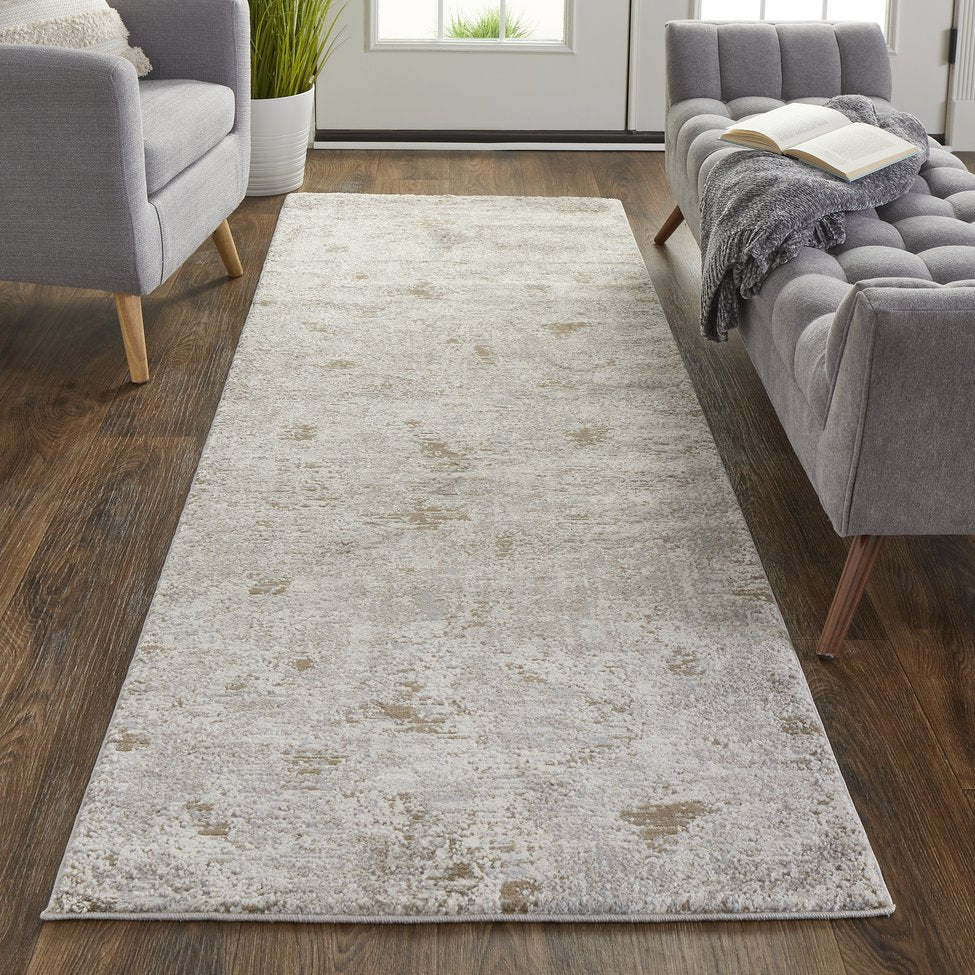 High - Quality Contemporary Vancouver Abstract Distressed Area Rug Crafted from Durable Polypropylene Blend for Modern Living Spaces