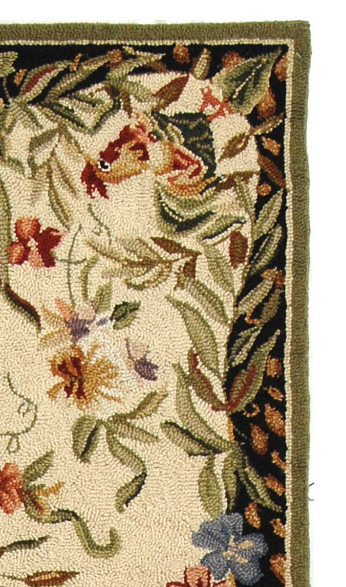 Luxurious Hand-Hooked Chelsea Rug in Timeless American & European Styles, 100% Pure Virgin Wool