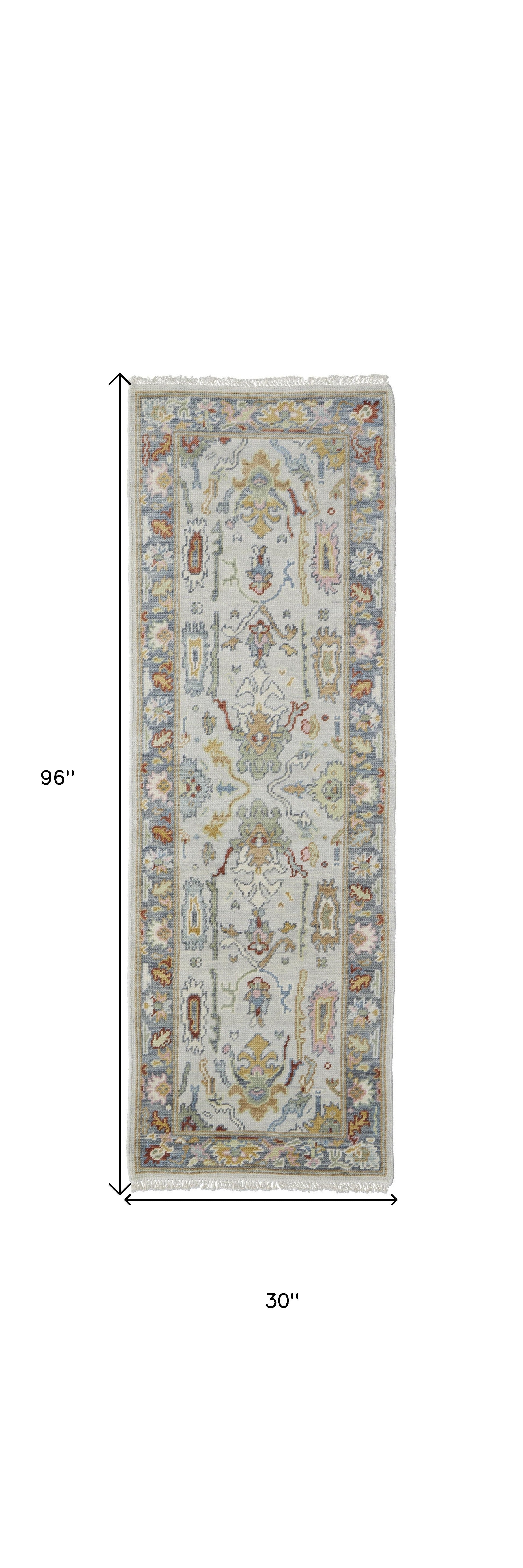 Stain-Resistant Hand-Knotted Gray, Gold & Fringed Wool Area Rug for Your Home