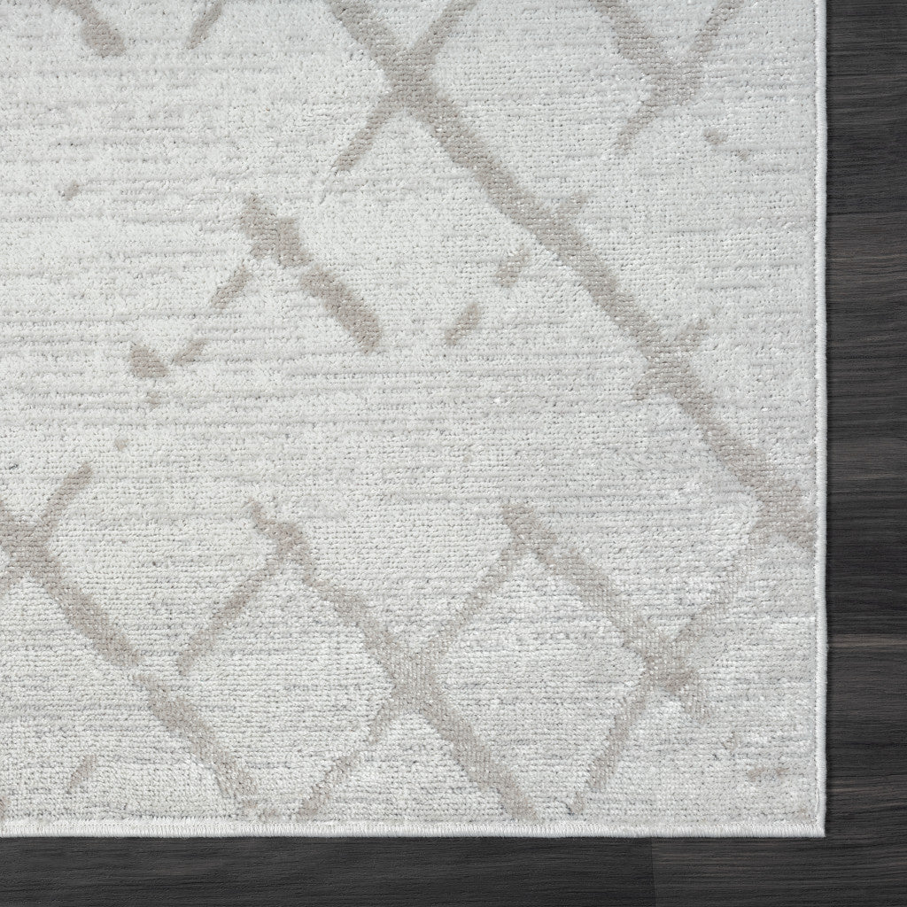 Exquisite Turkish Cream Geometric Area Rug for Creating a Cozy and Timeless Home Decor Atmosphere