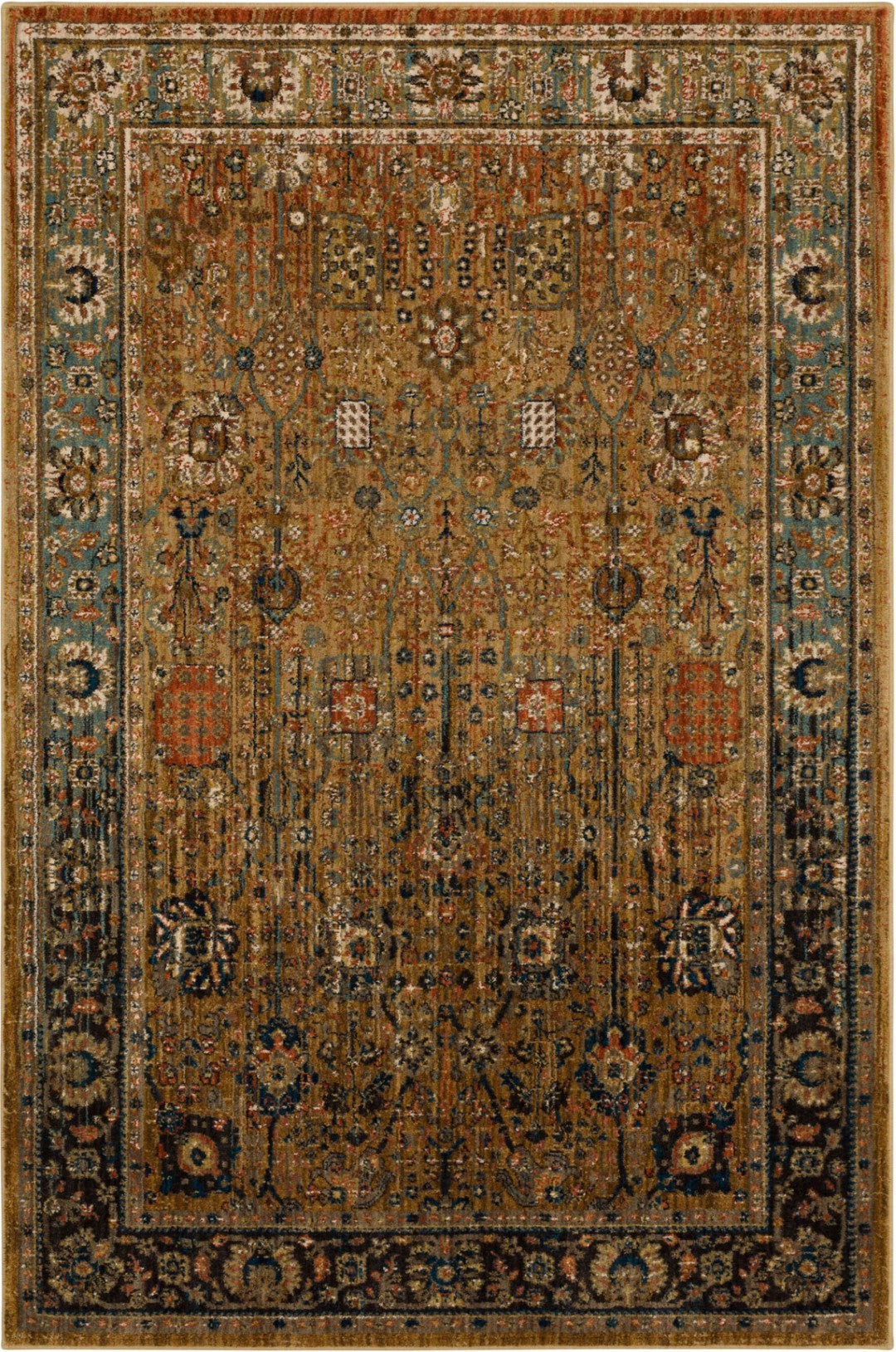 USA-Made, Eco-Friendly Plush Polyester Myanmar Area Rug with Exotic Patterns